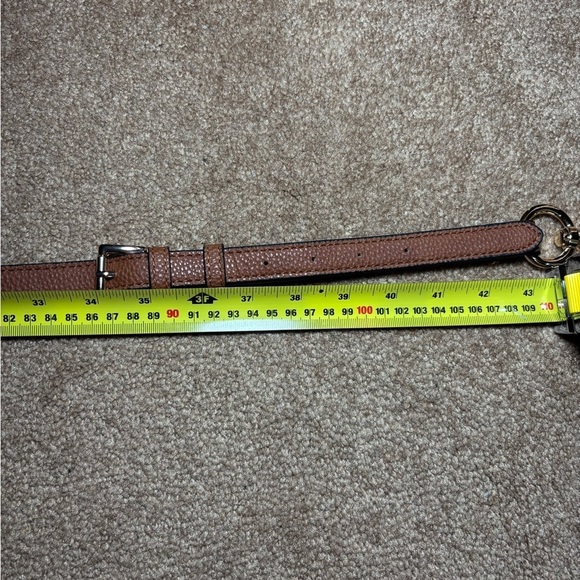 STEVE MADDEN Brown Replacement Pebbled Faux Leather Crossbody Strap Gold Hdware main image 12